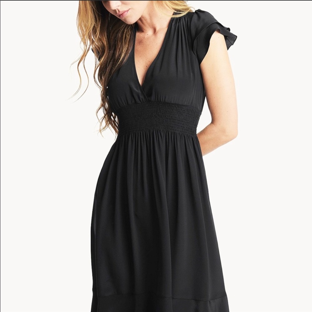 Frye Natalie Ruffle Prairie Midi Silk Dress NEW - Picture 1 of 14